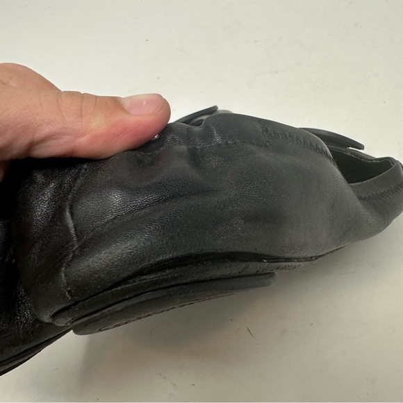 Tory Burch Women’s Minnie Travel Ballet Flat Genuine Leather Perfect Black 8.5 - Picture 11 of 12